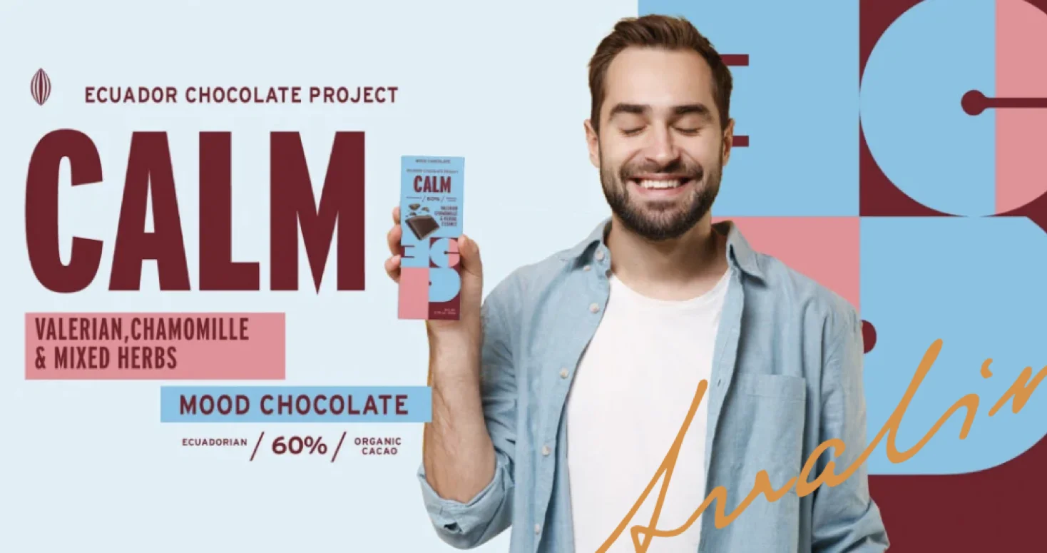 Valerian roots and herbs, natural elements in ECP Calm chocolate